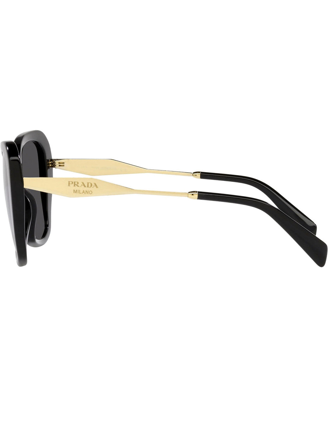 Prada SPR 03Y 1AB-5S0 Square Shape Black Gold