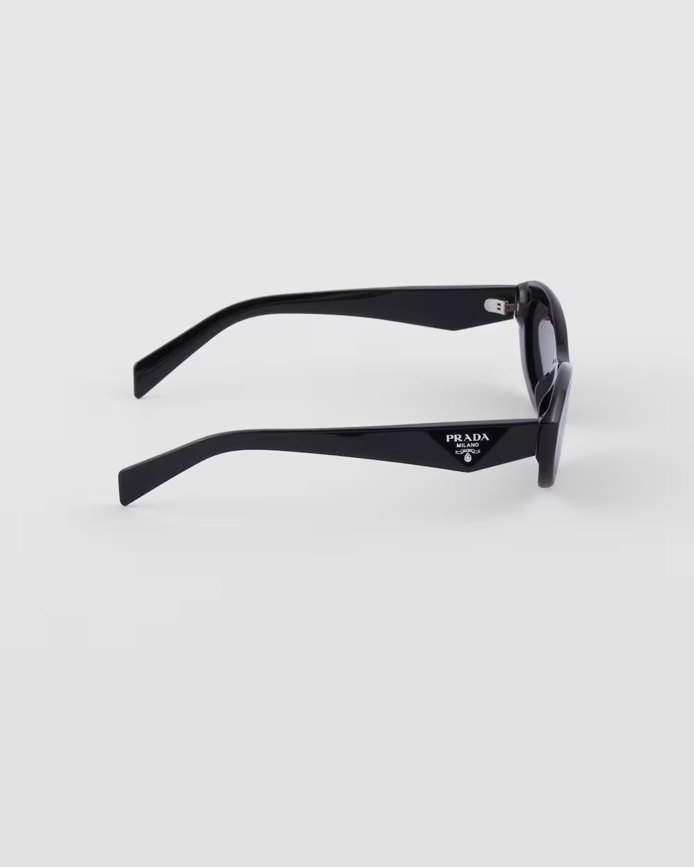 Prada SPR 26Z 16K-08Z Symbole Square Shape Black Silver