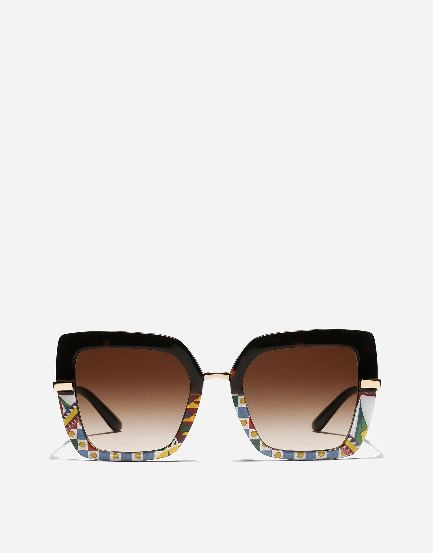 Dolce & Gabbana DG4373 3278/13 Square Shape Brown Red Gold