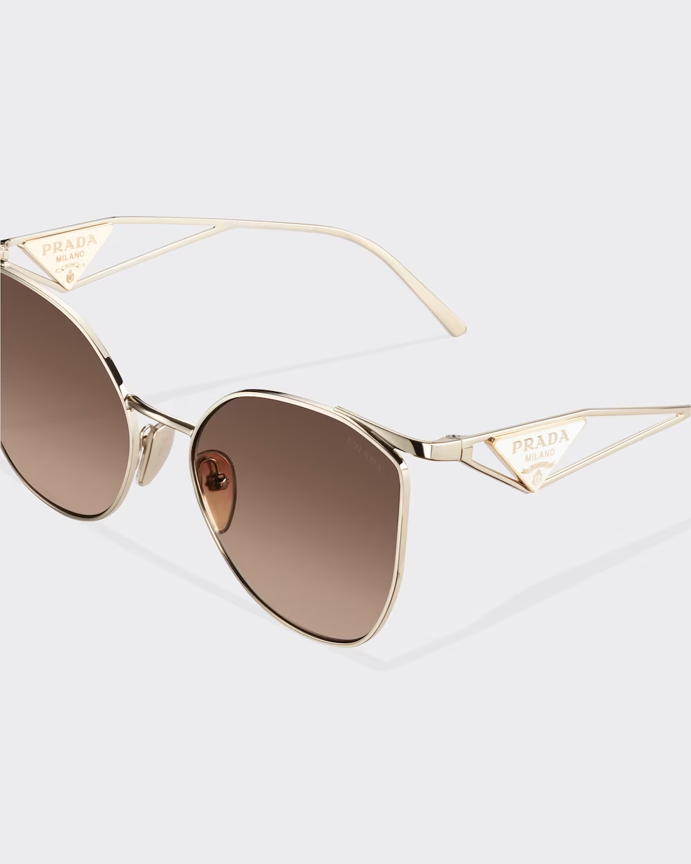 Prada SPR 50ZS ZVN-3D0 Irregular Pale Gold Brown Gradient
