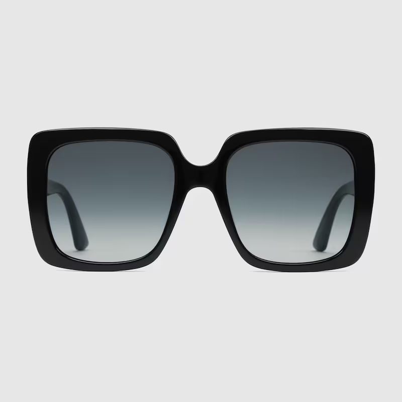Gucci Gg0418s 001 Square Shape Glitter Black