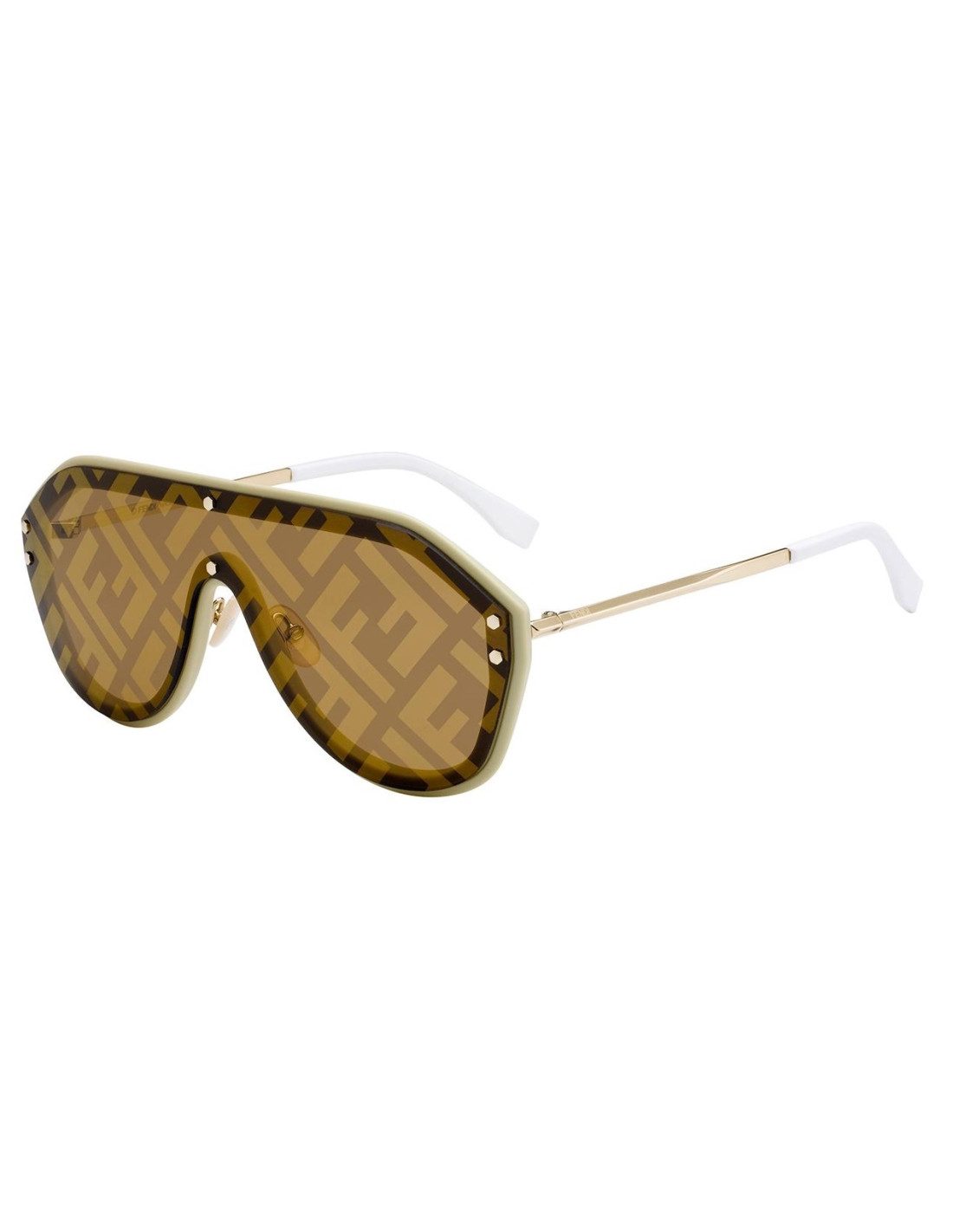 Fendi FF M0039/G/S 10A/7Y New Aviator Beige Gold