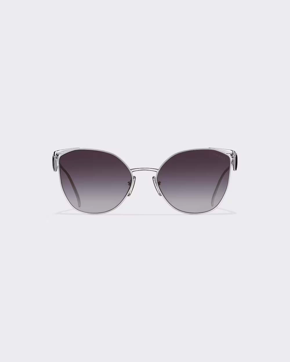 Prada SPR 50ZS 1BC-09S Irregular Sunglasses Silver Gray Gradient