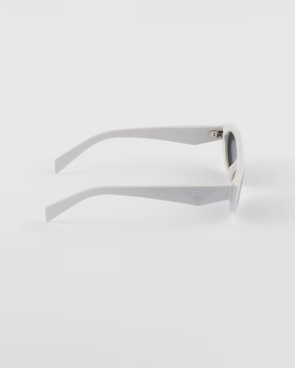 Prada SPR 26Z 17K-08Z Symbole Square Shape White Silver