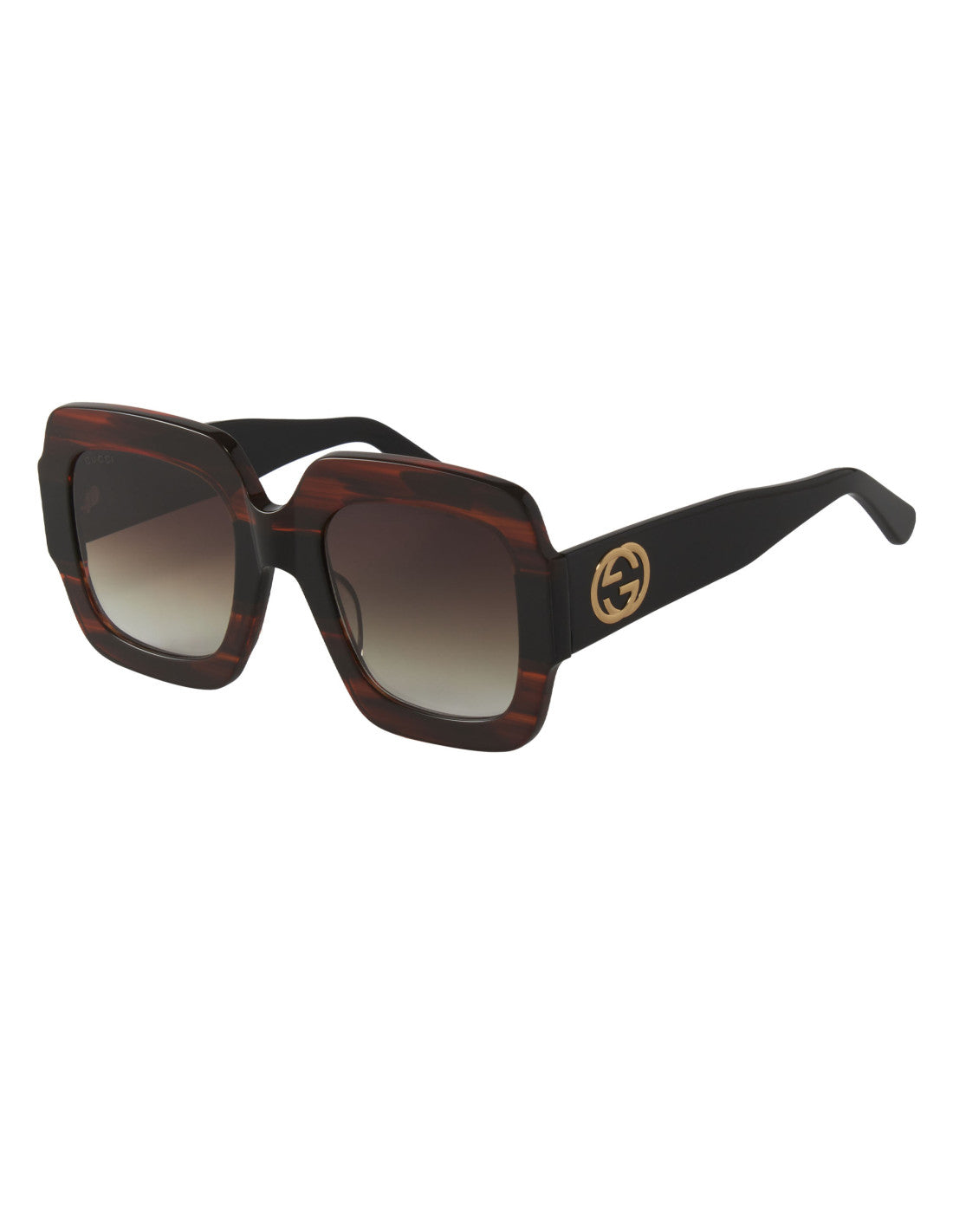 Gucci Gg0178s 004 Oversized Square Brown Black