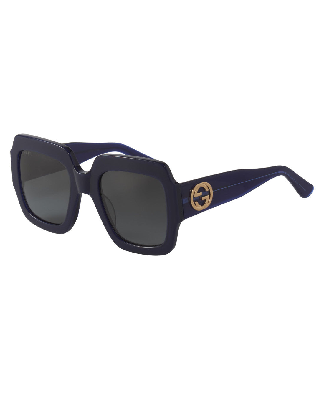 Gucci Gg0178s 006 Oversized Square Navy Blue
