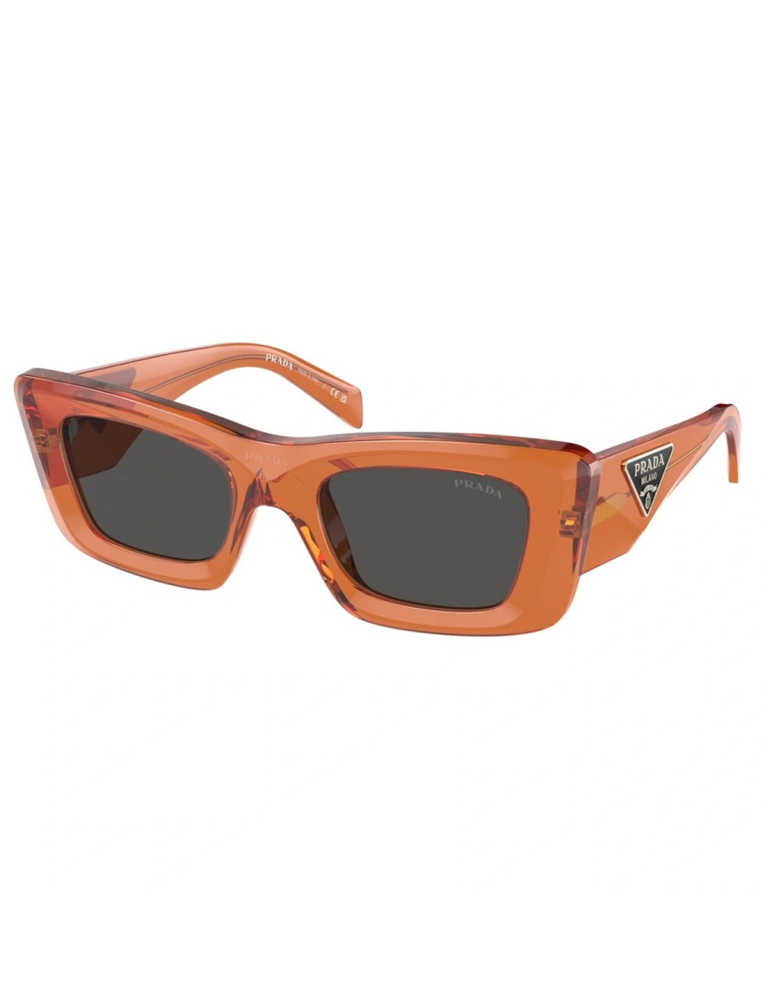 Prada SPR 13ZS 10N-5S0 Square Fashion Orange Black