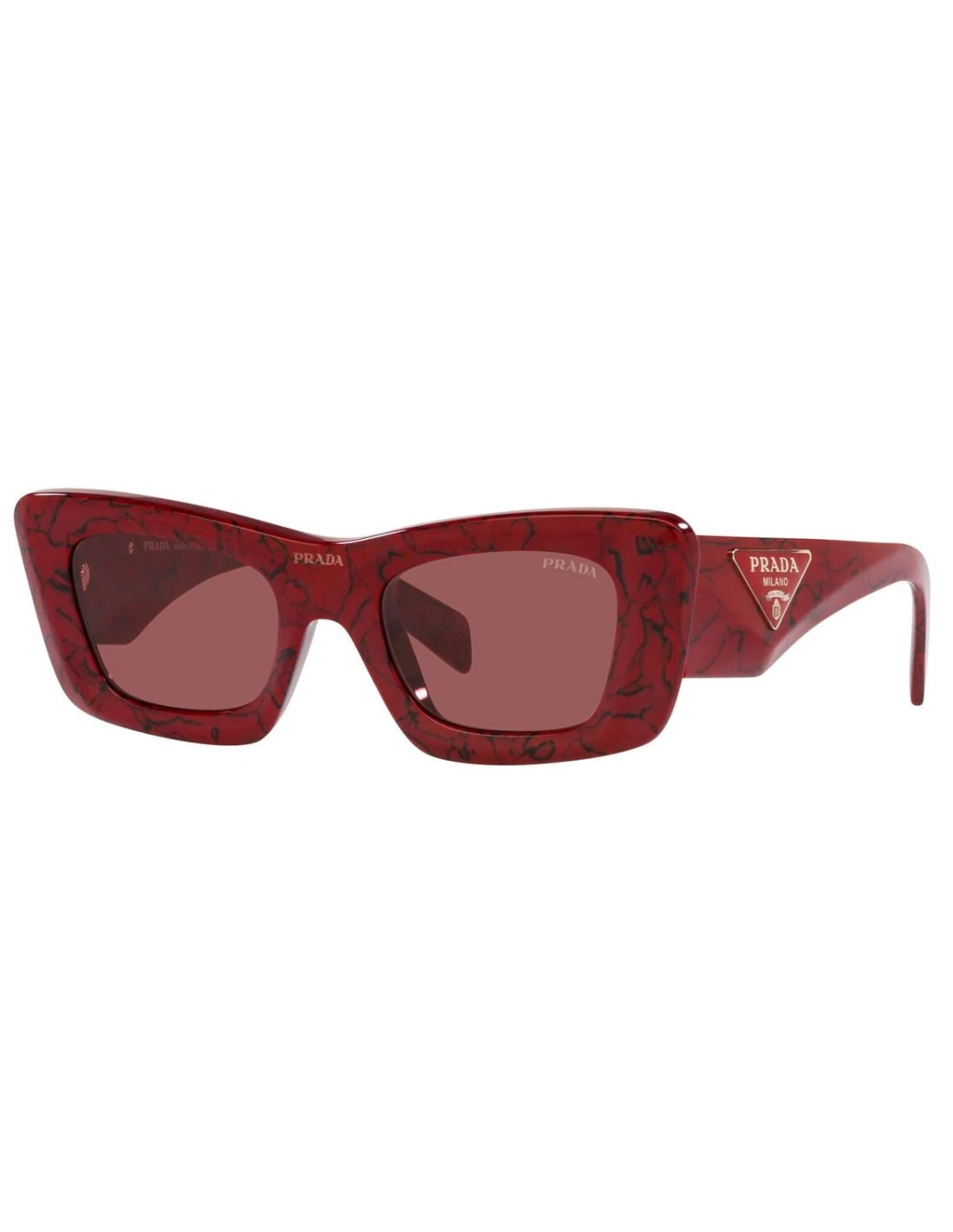 Prada SPR 13ZS 15D-08S Square Fashion Red Marble