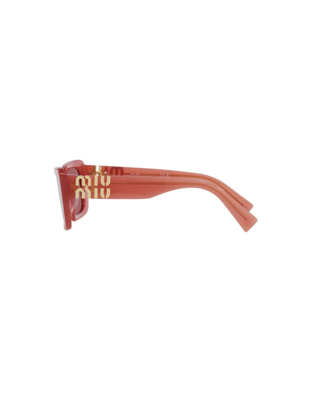 Miu Miu MU 07YS 10M-08S Square Shape Cognac Opal