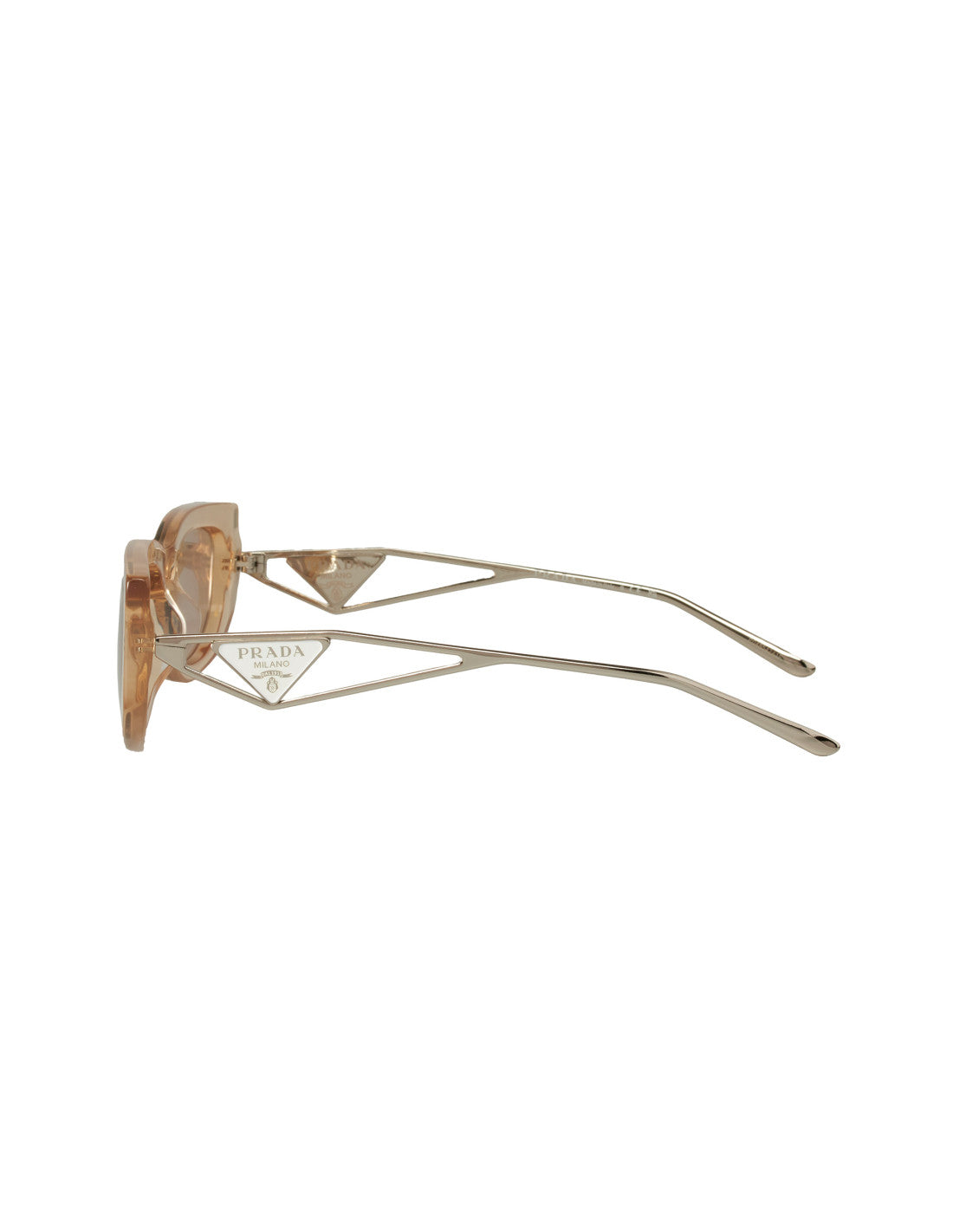 Prada SPR 14Y 19M-4I2 Symbole Rectangle Crystal Beige