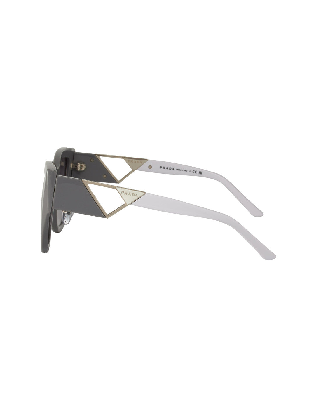 Prada SPR 21Y 07Z-08I Square Shape Gray White