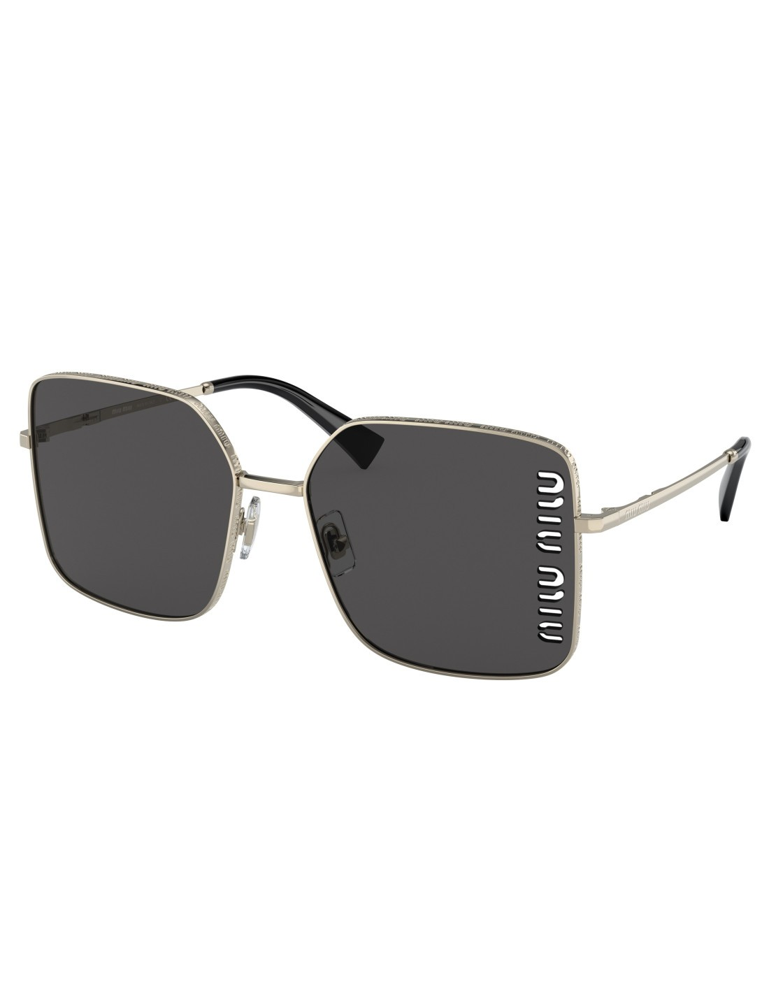 Miu Miu MU 51YS ZVN-5S0 Square Shape Black Silver