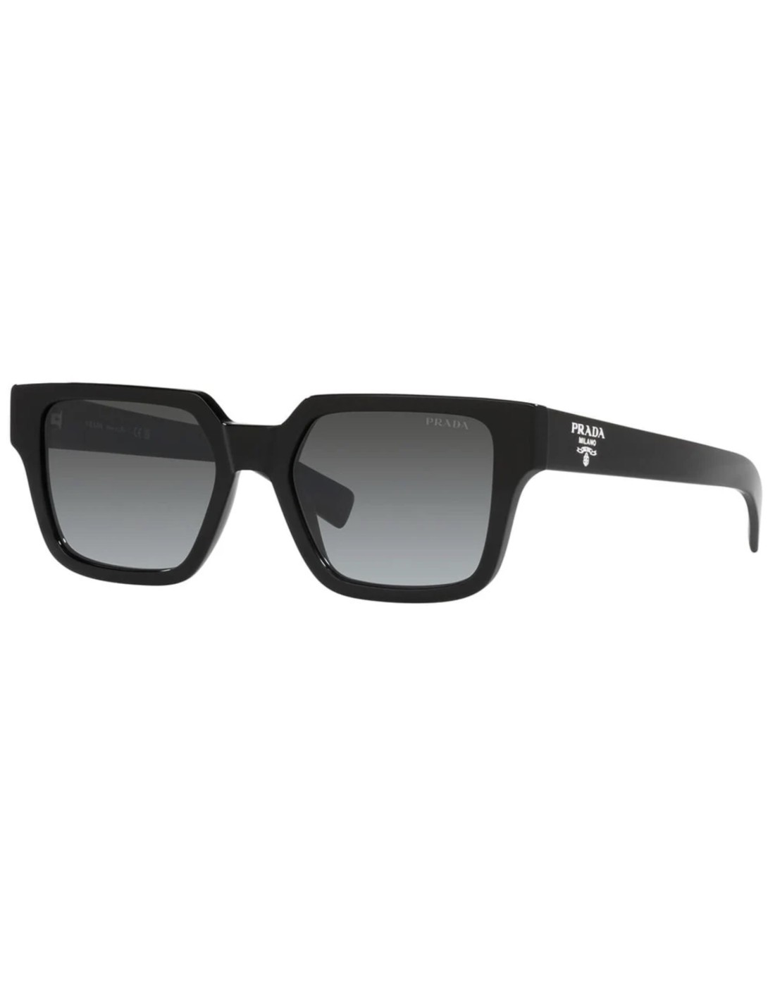 Prada SPR 03ZS 1AB-06T Square Shape Black Silver