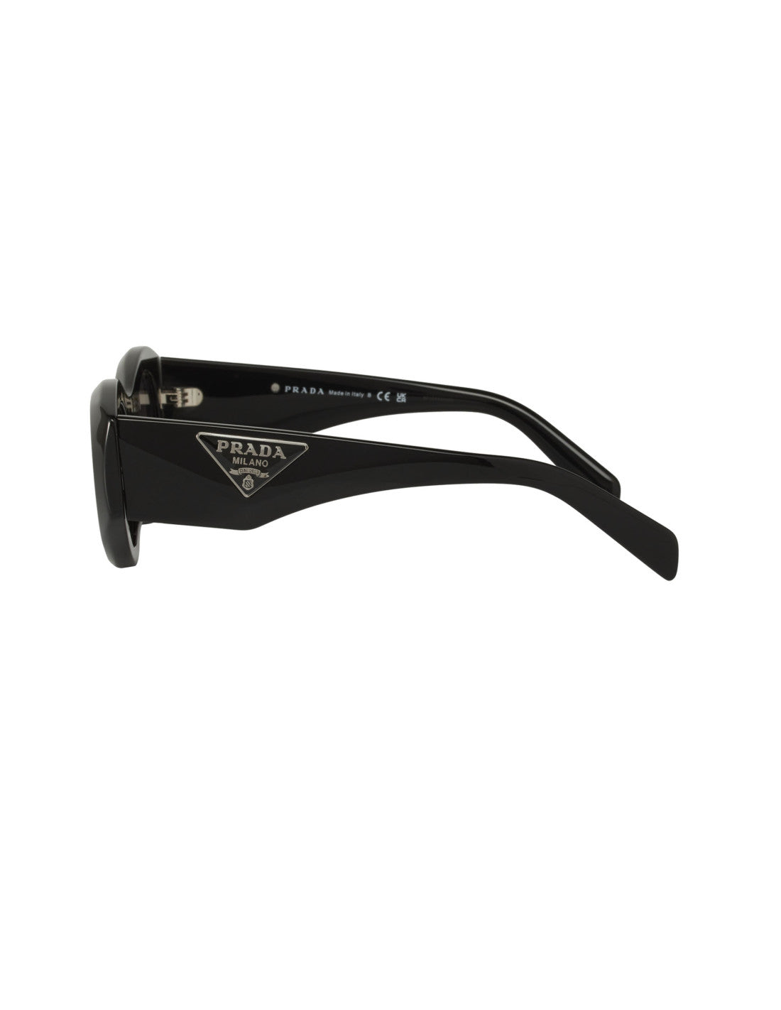 Prada SPR 20Z 1AB-09S Oval Shape Black Gray