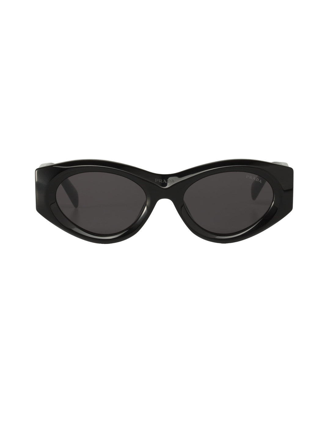 Prada SPR 20Z 1AB-09S Oval Shape Black Gray