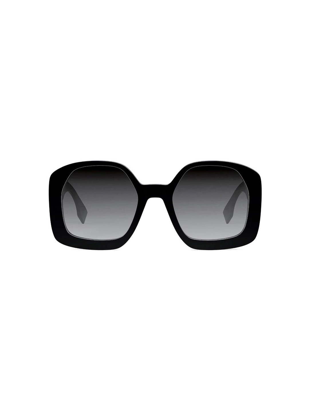 Fendi FE40048U C01 Geometric Sunglasses Black Gold