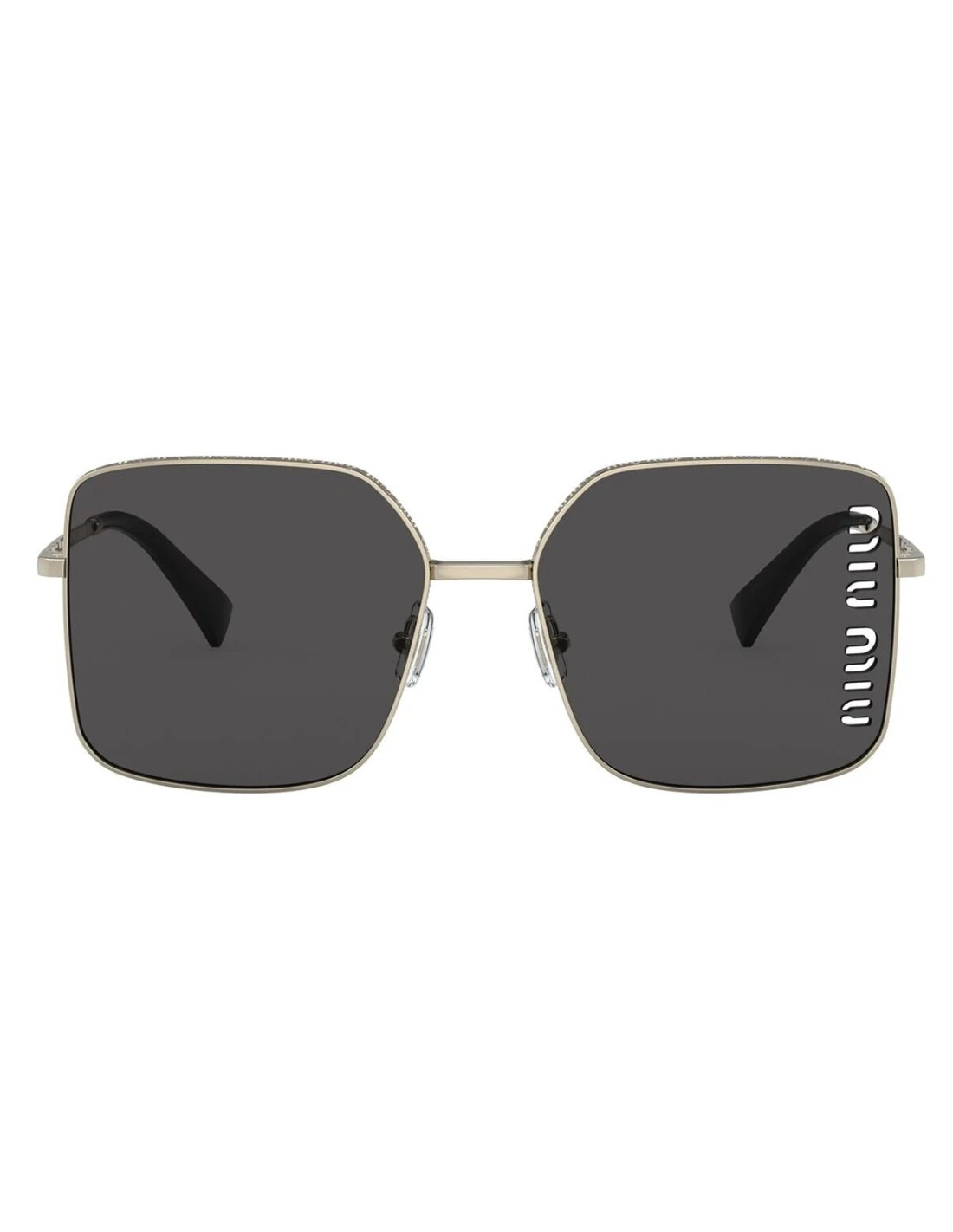 Miu Miu MU 51YS ZVN-5S0 Square Shape Black Silver