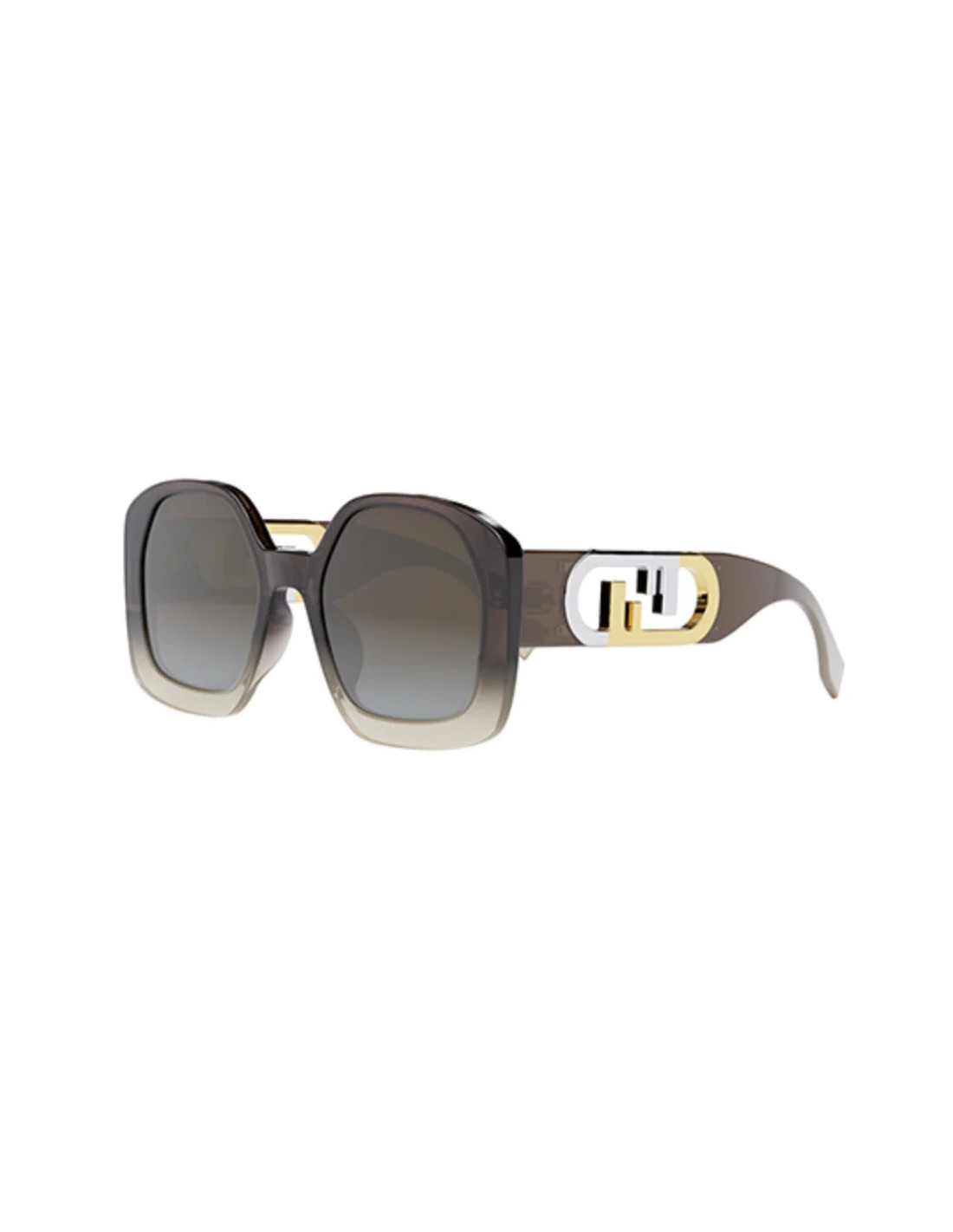 Fendi FE40048U C03 Geometric Sunglasses Grey Gradient
