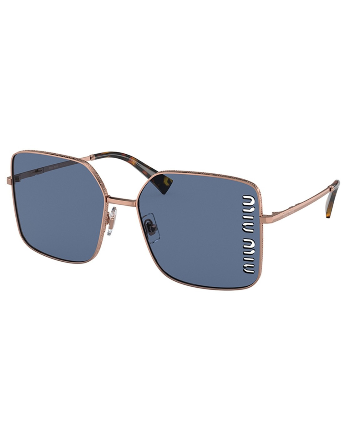 Miu Miu MU 51YS ZVF-1V1 Square Shape Gold Rose Blue