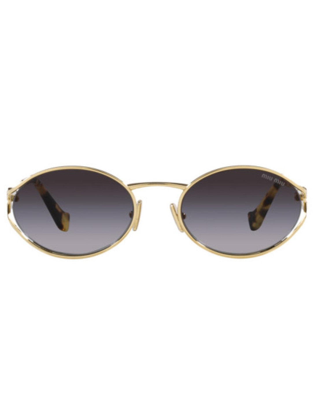 Miu Miu MU 52YS ZVN-5D1 Oval Shape Gray Gradient Gold