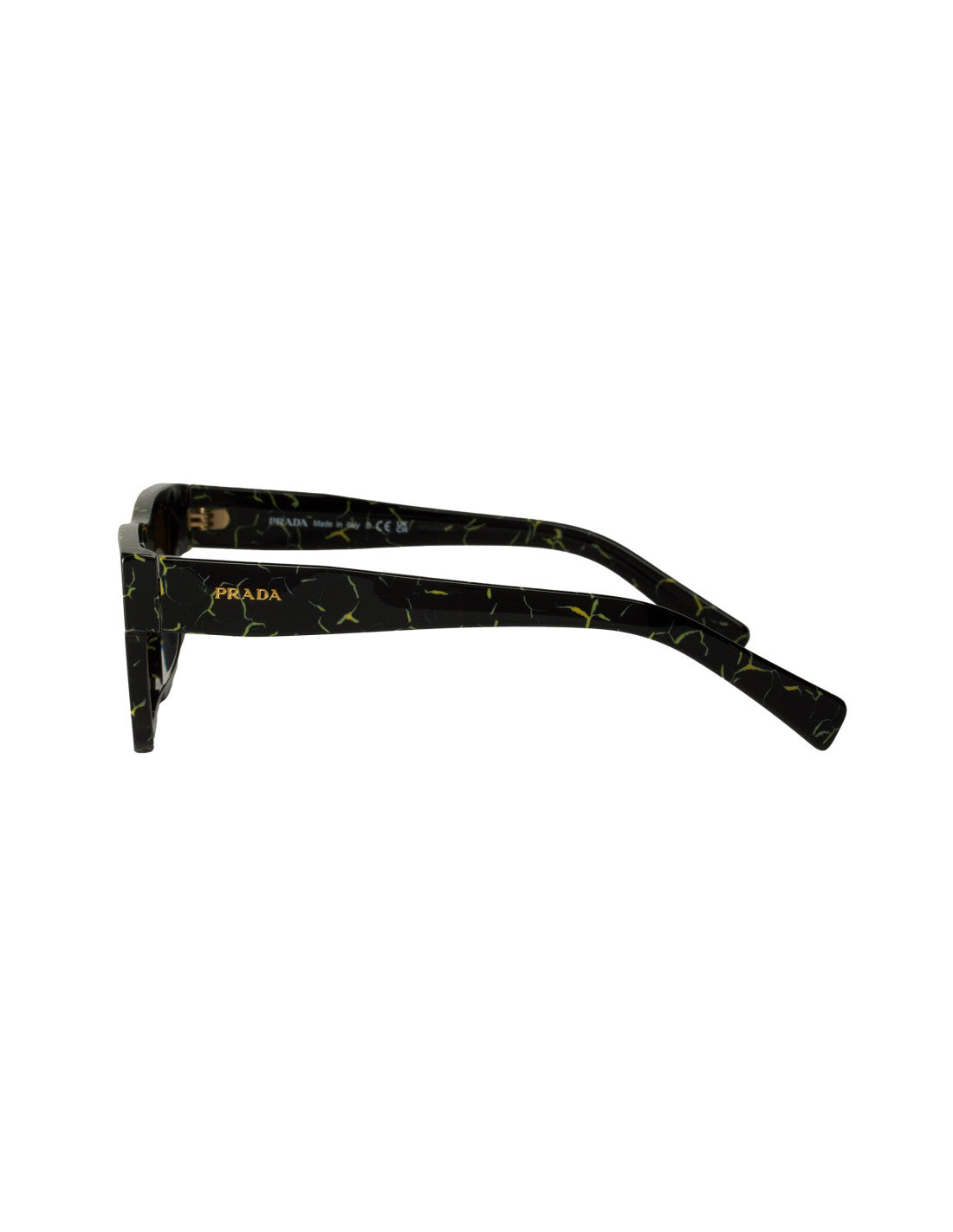 Prada SPR 19WS 19D-01T Square Shape Yellow Marble