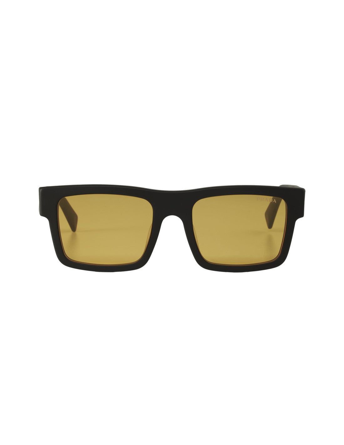 Prada SPR 19WS 1BO-0B7 Square Shape Black Matte Ambar