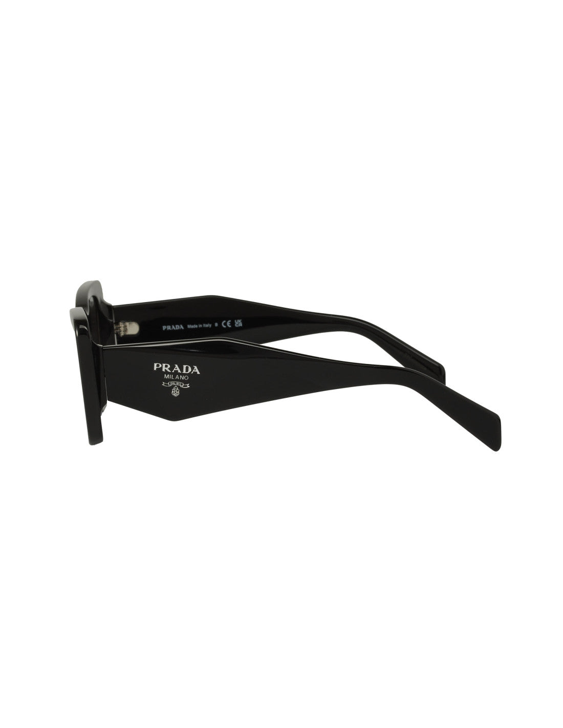 Prada SPR 08YS 1AB-5S0 Oversized rectangular Black Silver
