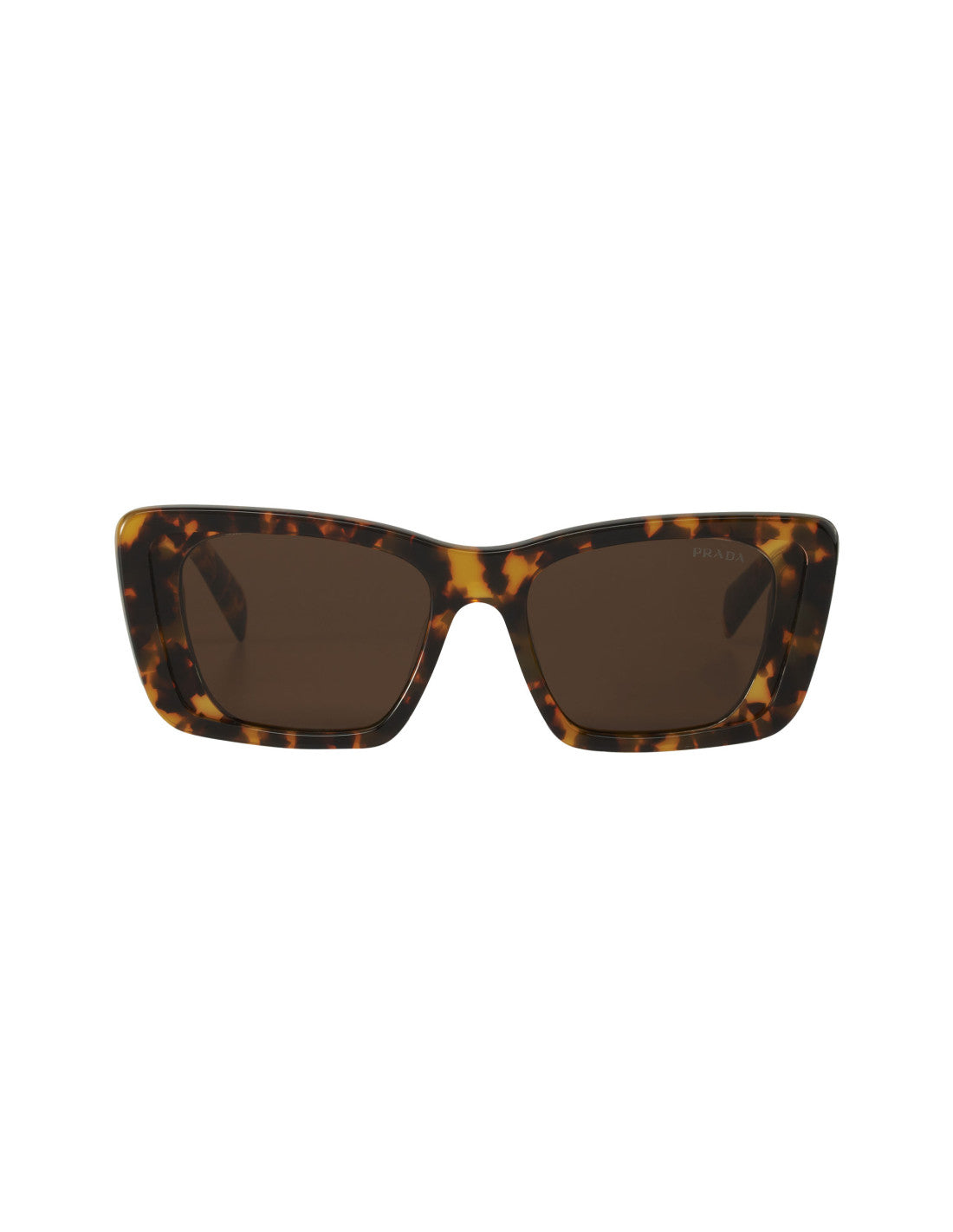Prada SPR 08YS 01V-8C1 Oversized Rectangular Honey Havana