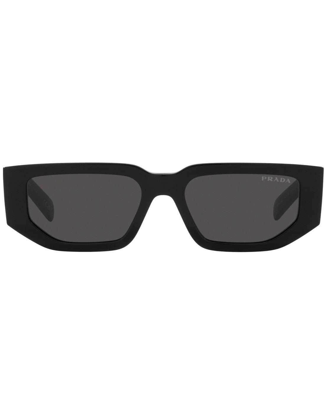 Prada SPR 09ZS 1AB-5S0 Square Shape Black Silver