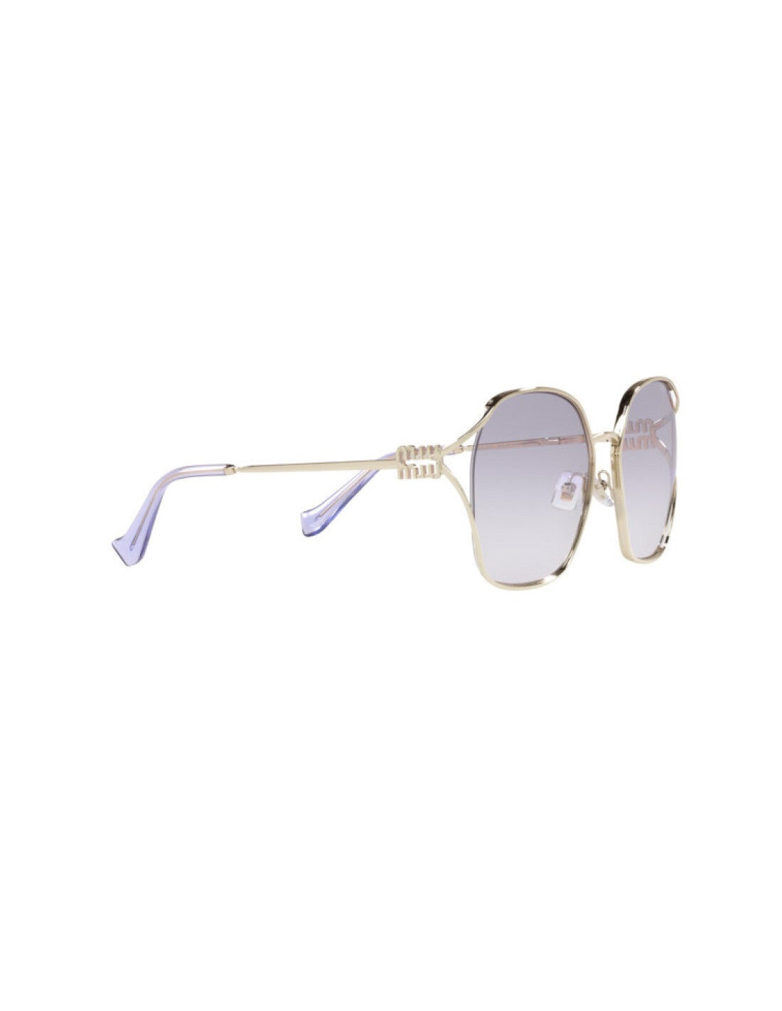 Miu Miu MU 52WS ZVN-07S Square Shape Gray Silver