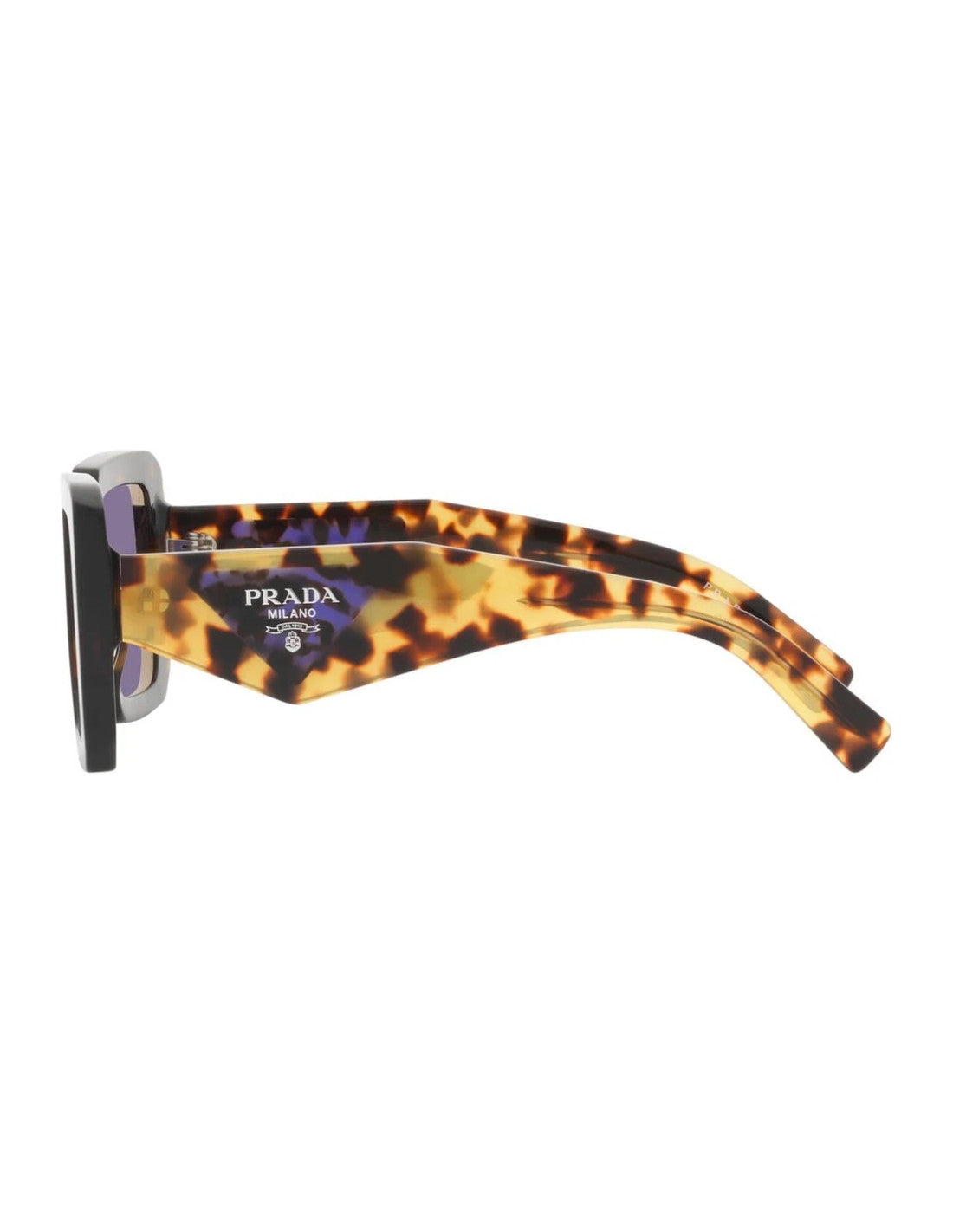Prada SPR 23YS 2AU-05Q Square Shape Brown Havana Violet