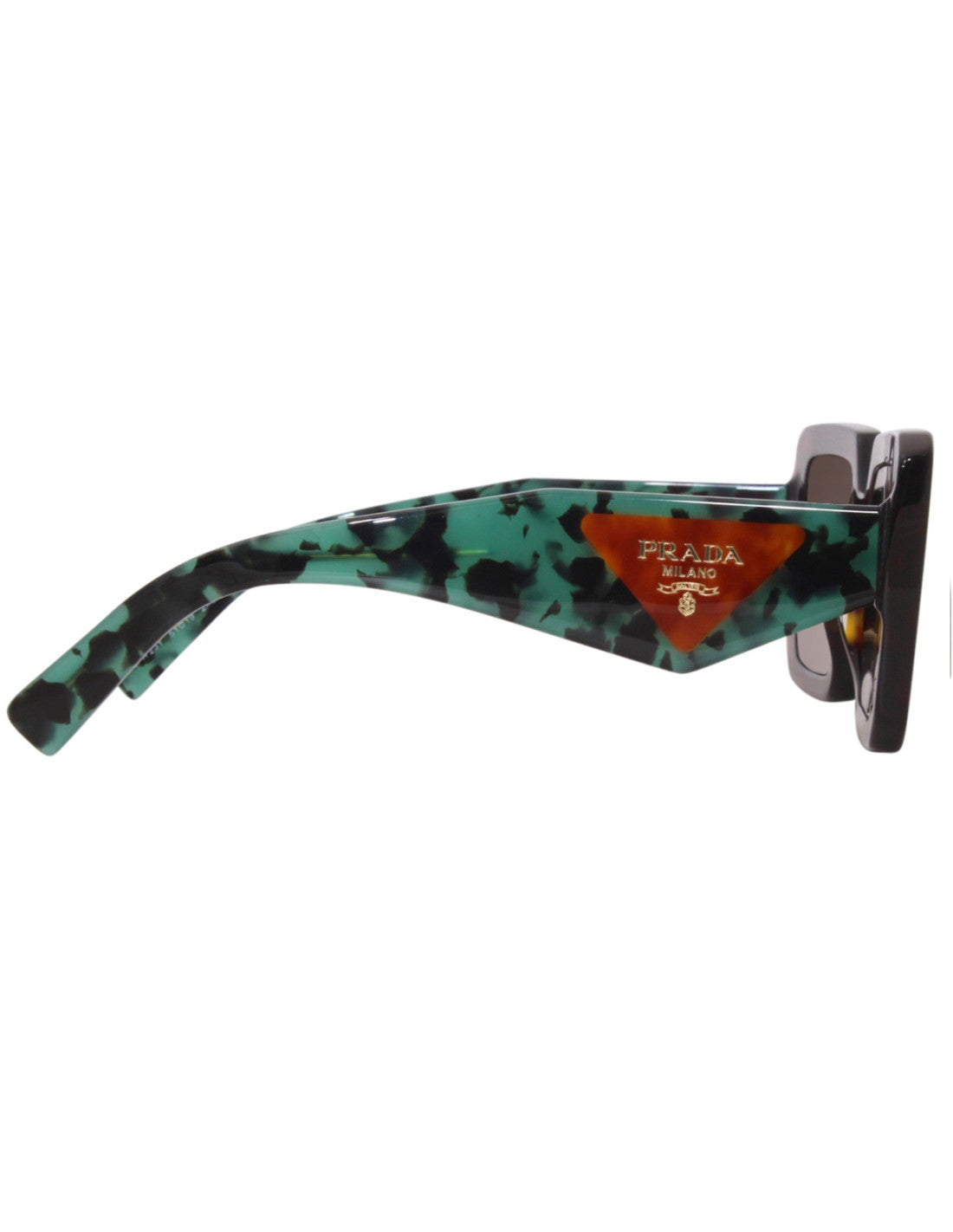 Prada SPR 23YS 2AU-06B Square Shape Tortoise Dark Brown