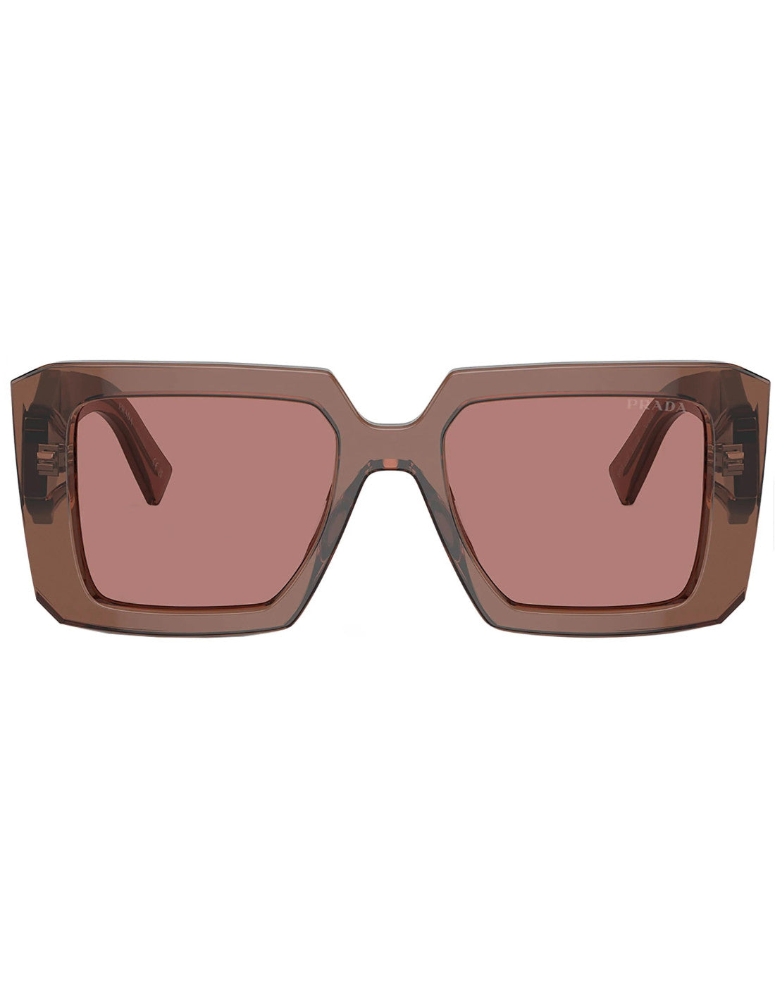 Prada SPR 23YS 17O-60B Square Shape Transparent Brown