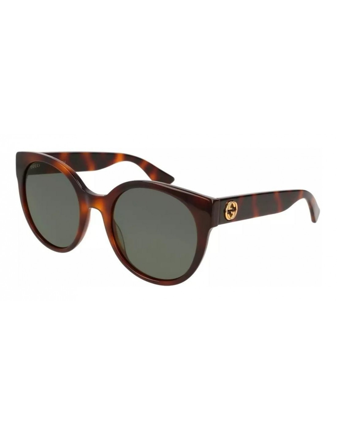 Gucci Gg0035s 011 Round Shape Brown Carey Grey