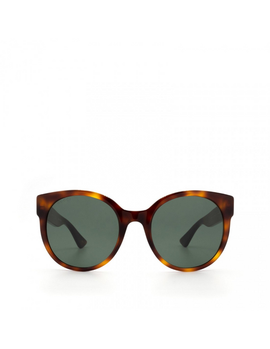 Gucci Gg0035s 011 Round Shape Brown Carey Grey