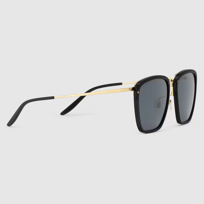 Gucci Gg0673S 001 Square Metal Black
