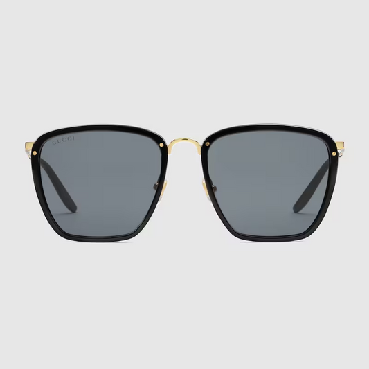 Gucci Gg0673S 001 Square Metal Black