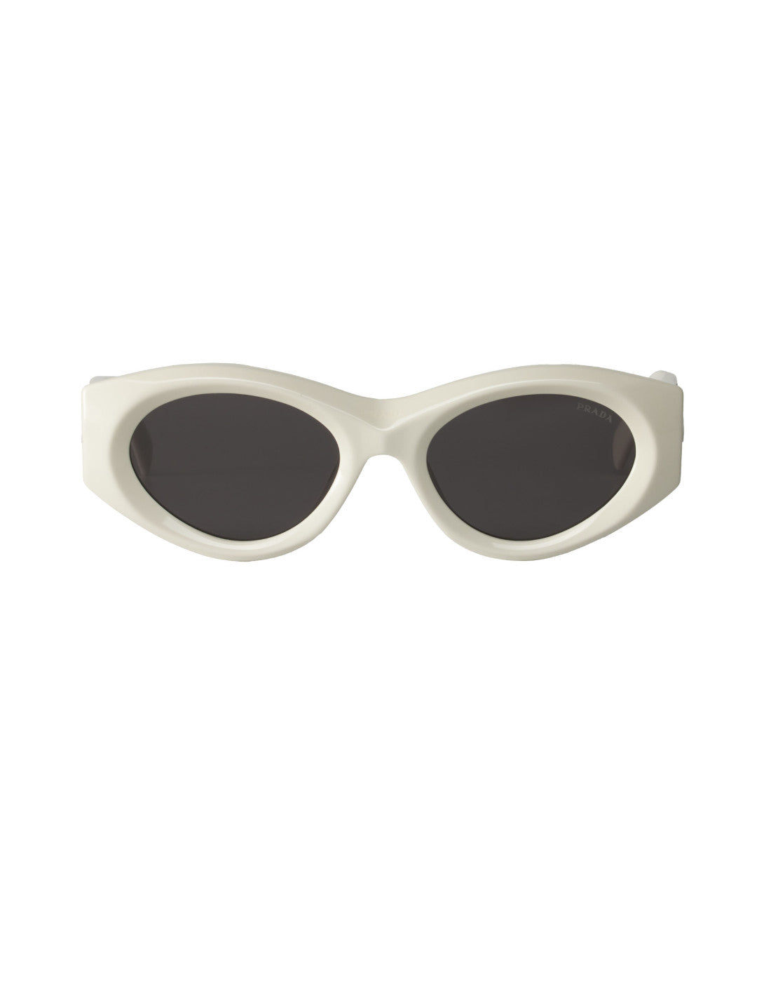 Prada SPR 20Z 142-5s0 Oval Shape White Gray